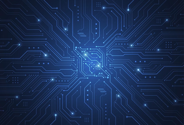 Abstrakter digitaler Hintergrund mit Technologie-Leiterplattenbeschaffenheit. Abbildung der elektronischen Hauptplatine. Kommunikations- und Engineering-Konzept. Vektor-Illustration