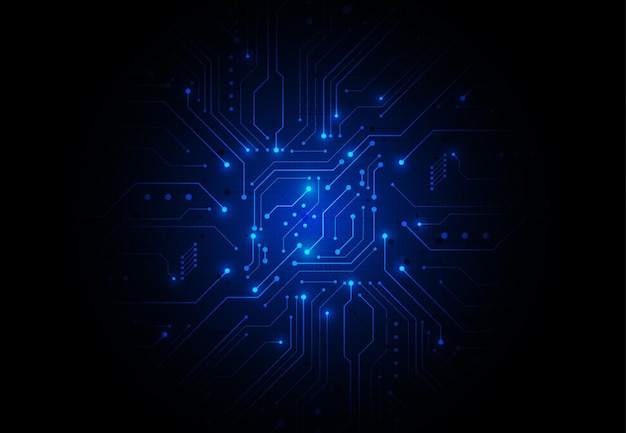 Abstrakter digitaler Hintergrund mit Technologie-Schaltplatten-Textur Elektronisches Motherboard