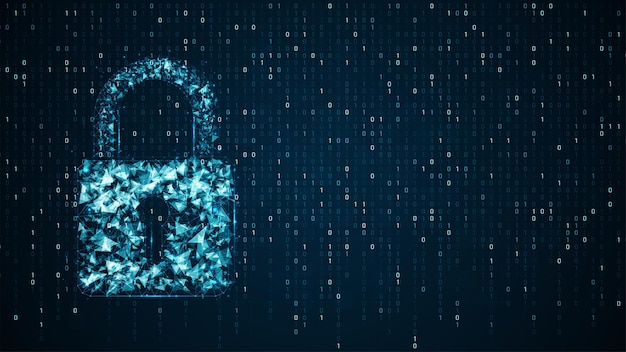 Abstrakter digitaler Sicherheitstechnologie-Hintergrund System-Datenschutz Sicherheitskonzept