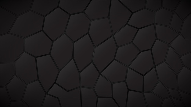 Abstrakter dunkler Hintergrund von Polygonen in schwarzen Farben