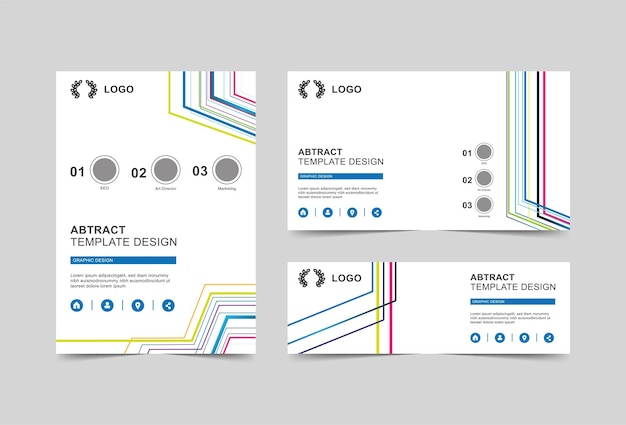 Abstrakter farblinien- und strichmuster-design-vorlagenhintergrund