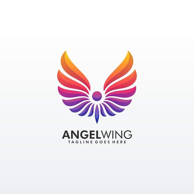 Abstrakter Flügel bunte erstklassige Logo Template