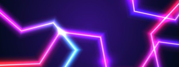 Abstrakter futuristischer Hintergrund mit leuchtendem Neonlicht-Effekt