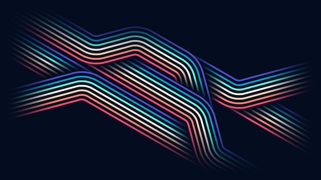 Abstrakter futuristischer Retro-Streifen zeichnet Hintergrund