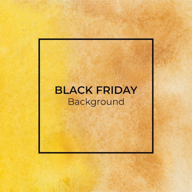 Abstrakter gelber Blackfriday-Aquarellbeschaffenheitshintergrund