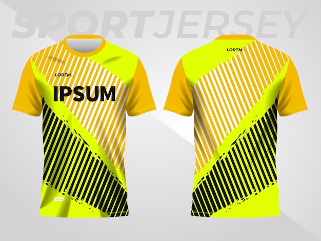 Vektor abstrakter gelber hintergrund und muster für sporttrikot-design