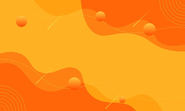 Abstrakter gelber und orange flüssiger Formhintergrund. Intelligentes Design für Banner.