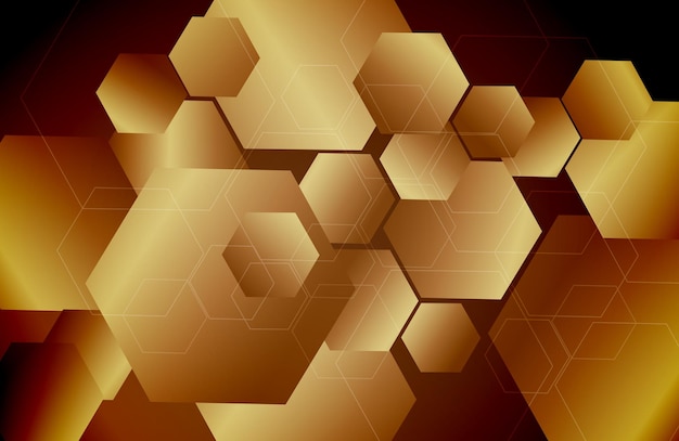 Abstrakter geometrischer Goldkonzept-Luxusdesign-Hintergrundvektor