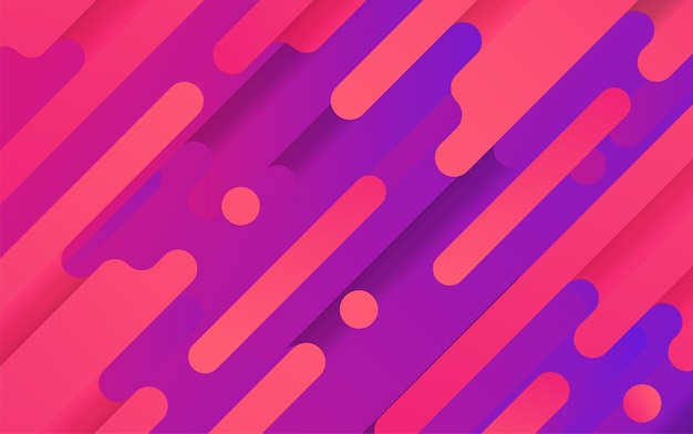 Abstrakter geometrischer Hintergrund mit diagonalen Formen, gefüllt mit lebendigen Farbverläufen. Moderner und trendiger flacher Hintergrundvektor