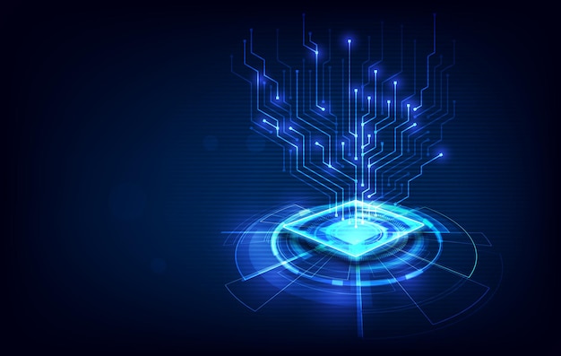 Abstrakter geometrischer Hintergrund mit isometrischen digitalen Blöcken Blockchain-Konzept und moderner Technologie