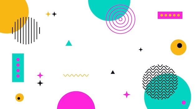 Abstrakter geometrischer Hintergrund mit Kreisen, Punkten und Sternen