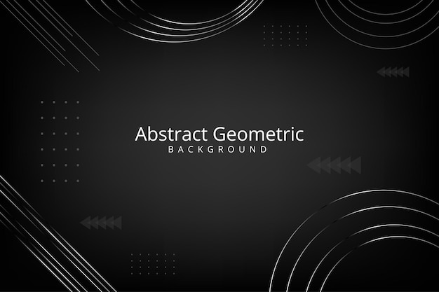 Abstrakter geometrischer hintergrund mit memphis-element auf schwarz