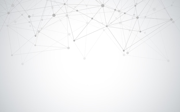 Abstrakter geometrischer Hintergrund mit verbindenden Punkten und Linien