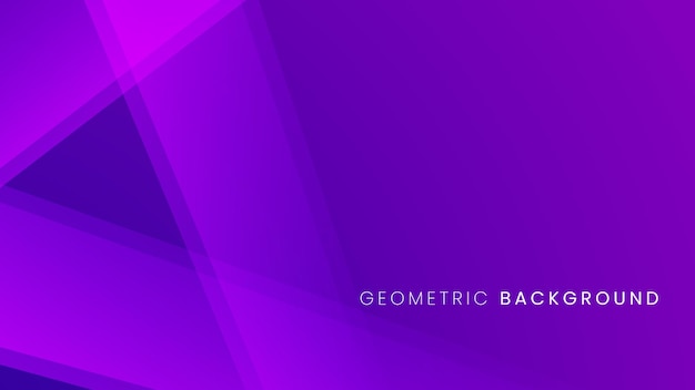 Abstrakter geometrischer lila Hintergrund mit dynamischen Formen und überlappendem Rechteck Vektorhintergrund