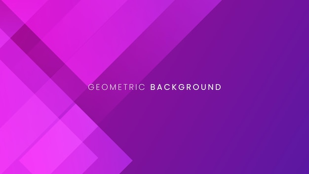 Abstrakter geometrischer lila Hintergrund mit dynamischen Formen und überlappendem Rechteck Vektorhintergrund