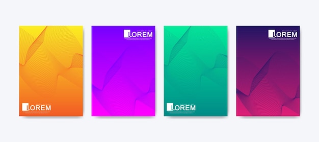 Abstrakter geometrischer Musterhintergrund mit Linienstruktur Moderner farbenfroher abstrakter Verlaufsmusterhintergrund für Poster-Cover-Design Web-Broschüre Faltblatt-Flyer-Banner Wellenformen heller Farbverlauf