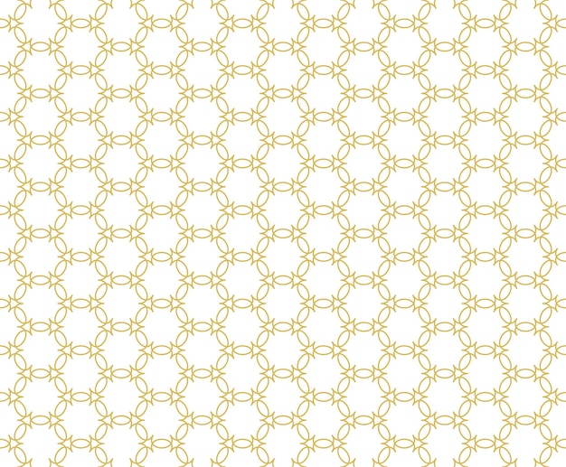 Abstrakter geometrischer nahtloser muster-goldweißer hintergrundvektor