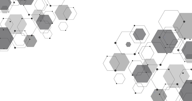 Vektor abstrakter geometrischer sechseckhintergrund. abstrakter hintergrund mit einfachen sechseckigen elementen. grafik für ihr design. vektorillustration