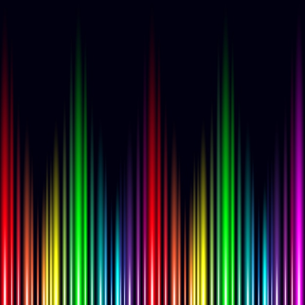 Vektor abstrakter glühen-regenbogen-lichteffektvektorhintergrund
