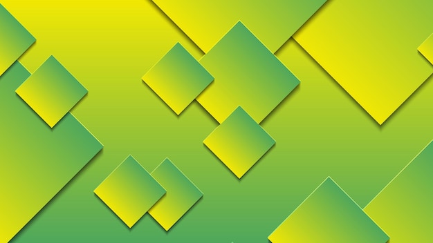 Abstrakter grüner und gelber Farbverlaufshintergrund mit rechteckigen Linien