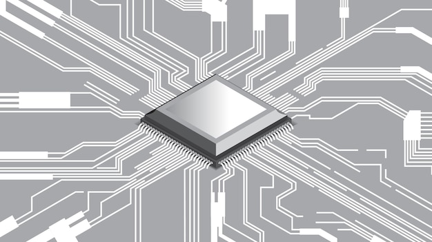 Abstrakter Hardware- und Softwarehintergrund Leiterplatte Chipprozessor Mainboard- und Codeprogrammierer Hitech-Computeringenieur Computerprozessoren CPU Motherboard digitaler Chip