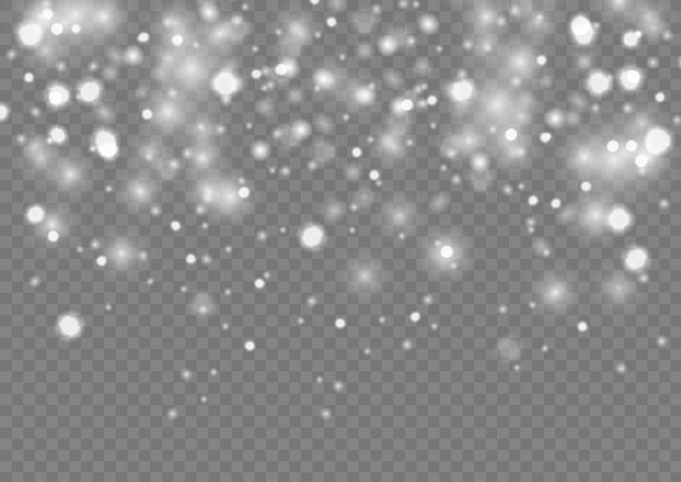 Abstrakter heller Glanzunschärfe-Bokeh-Effekt auf grauem transparentem Hintergrund. Vektor-Lens-Flare-Spot-Licht