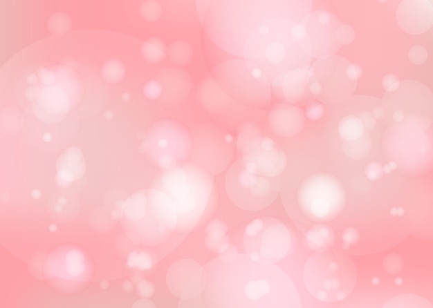 Abstrakter hellrosa Himmel-Bokeh-Hintergrund mit weißen Lichtblasen