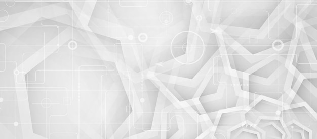 Abstrakter Hexagon-Hintergrund Technologie poligonales Design Digitaler futuristischer Minimalismus