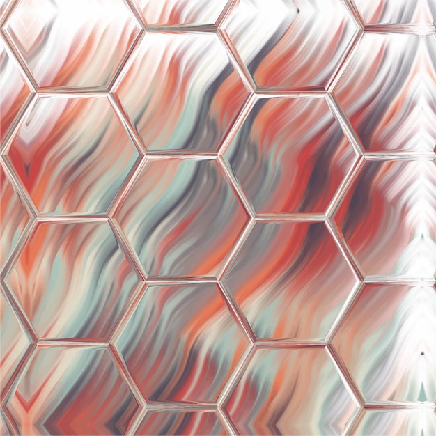 Abstrakter Hexagonhintergrund Bunter geometrischer Hintergrund