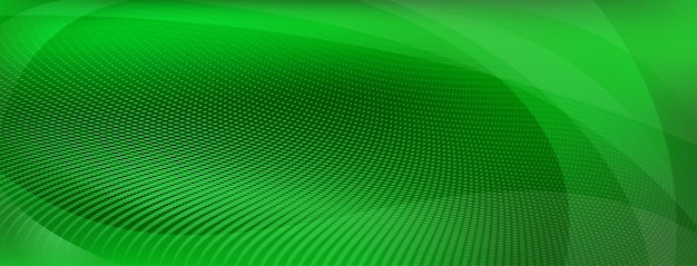 Abstrakter Hintergrund aus Kurven und Halbtonpunkten in grünen Farben