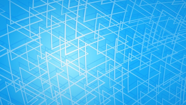 Abstrakter Hintergrund aus sich überschneidenden Dreiecken mit Schatten in hellblauen Farben