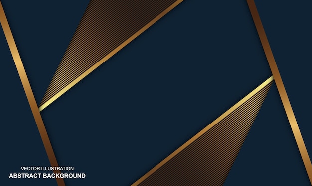 Abstrakter Hintergrund blau dop mit goldenen Linien modernes Design