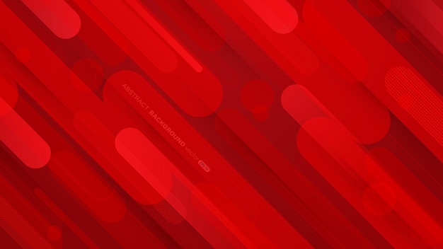 Abstrakter Hintergrund der geometrischen Form der roten Steigung mit Linien und Kreis