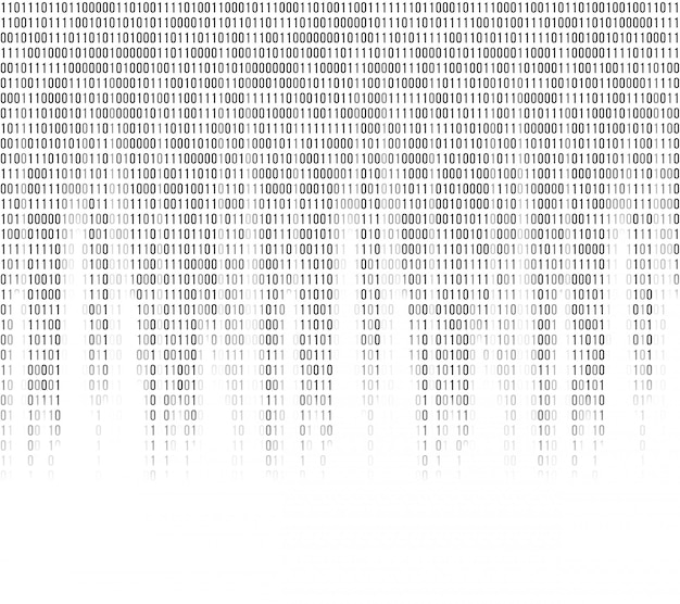 Abstrakter Hintergrund des Binärcode des virtuellen Computers