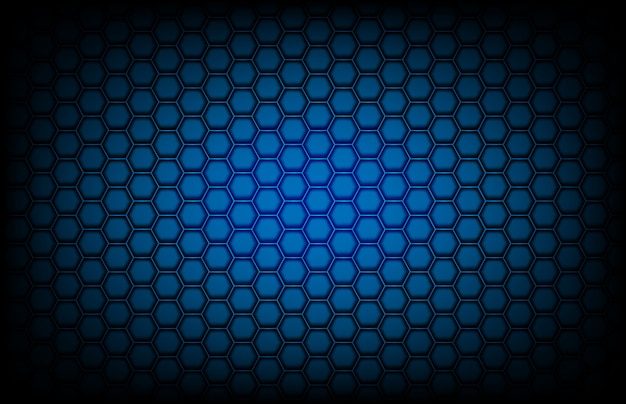 Abstrakter Hintergrund des dunkelblauen Sechseckmusterhintergrunds