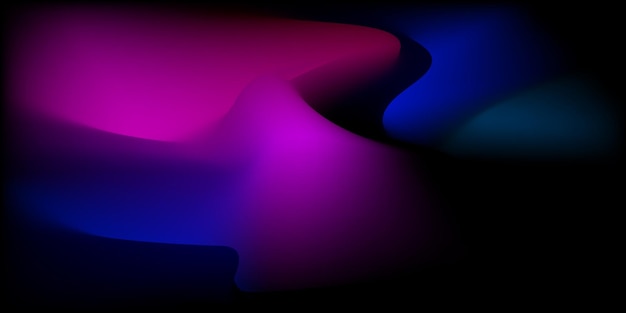 Abstrakter Hintergrund, dunkle, helle Designvorlage, blau-rosa Farbe auf Schwarz