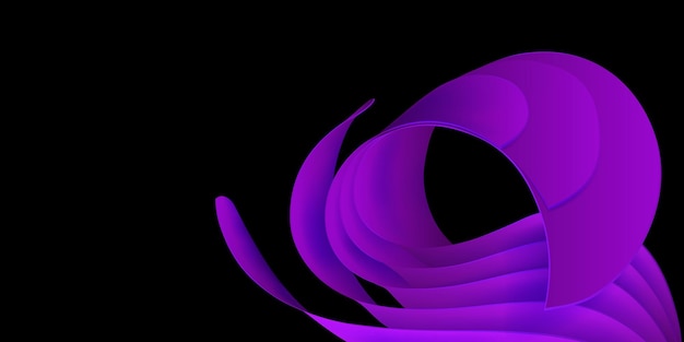 Abstrakter Hintergrund gekrümmter volumetrischer Oberflächen in violetten Farben