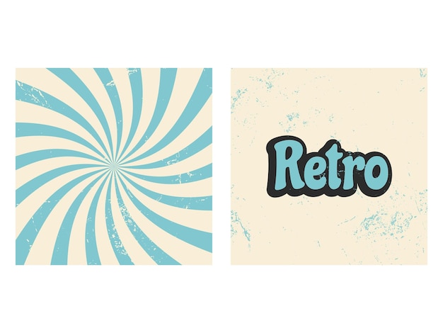 Abstrakter hintergrund im retro-stil mit dem wort retro