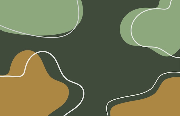 Abstrakter Hintergrund in grüner und brauner Farbe Vektorillustration
