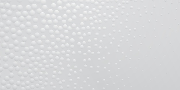 Abstrakter Hintergrund in weißen Farben mit vielen konvexen kleinen Kreisen