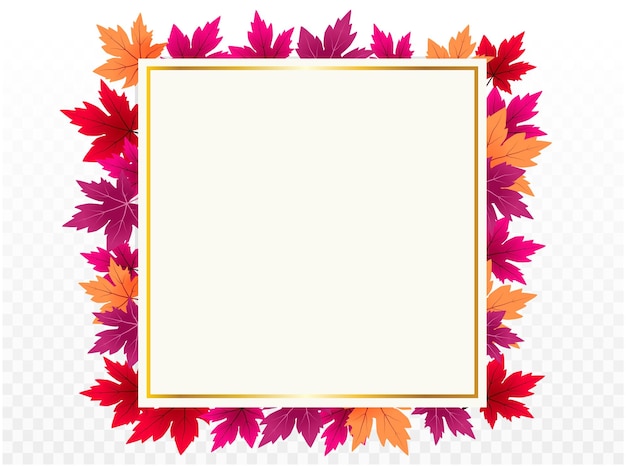 Abstrakter Hintergrund mit Ahornrahmen des Herbstes für Design und Dekor