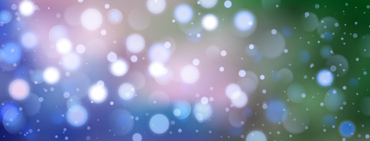 Vektor abstrakter hintergrund mit bokeh-effekt in blauen und grünen farben