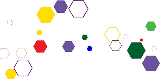 Abstrakter hintergrund mit buntem hexagonxa