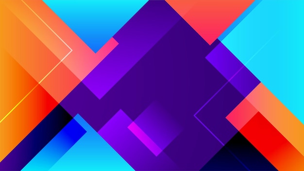 Abstrakter Hintergrund mit bunten geometrischen Formen Trendiges gradientes geometrisches Muster Hintergrundtextur Minimaler Farbgradient Hintergrundvorlage für Poster Zertifikat Präsentation Landing Page