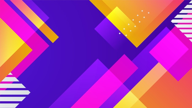 Abstrakter Hintergrund mit bunten geometrischen Formen Trendiges gradientes geometrisches Muster Hintergrundtextur Minimaler Farbgradient Hintergrundvorlage für Poster Zertifikat Präsentation Landing Page