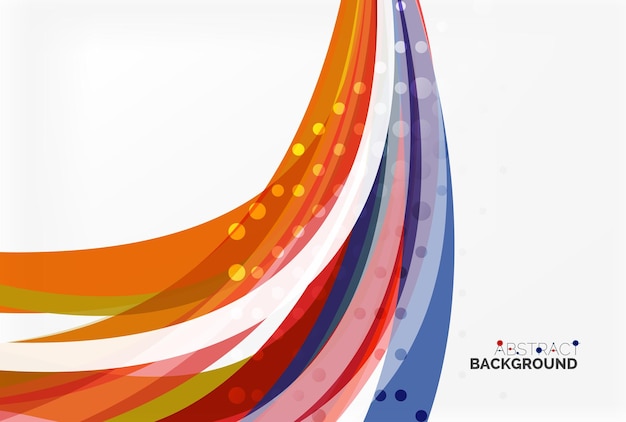 Abstrakter Hintergrund mit bunten Wellen. Vektorvorlagenhintergrund für Workflow-Layout-Diagrammnummernoptionen oder Webdesign