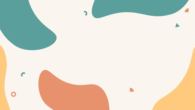 Abstrakter Hintergrund mit handgezeichneten organischen Formen in Pastellfarben Vektorillustration
