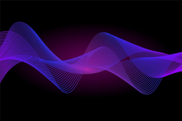 Abstrakter Hintergrund mit Satz gebogener Linien