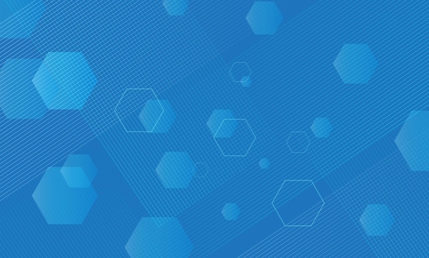 Abstrakter Hintergrund mit Sechsecken, Vektorgrafik für Ihr Design in blauer Farbe