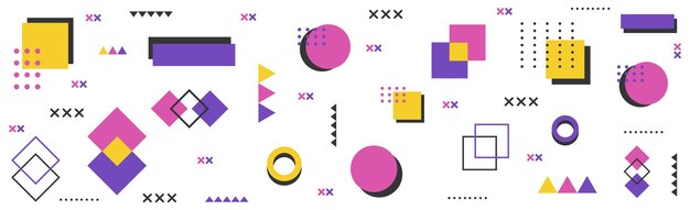 Abstrakter Hintergrund mit verschiedenen geometrischen Formen - Illustration